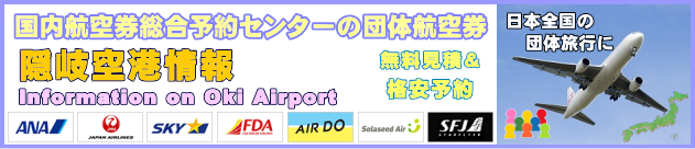 隠岐空港の情報と団体航空券のチェックインについて
