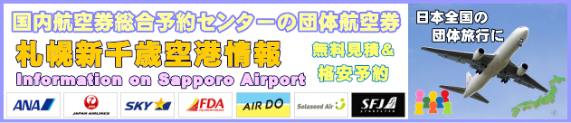 札幌新千歳空港の情報と団体航空券のチェックインについて
