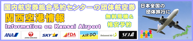 関西空港の情報と団体航空券のチェックインについて