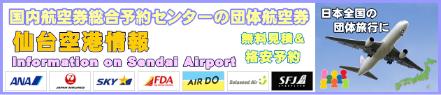 仙台空港の情報と団体航空券のチェックインについて